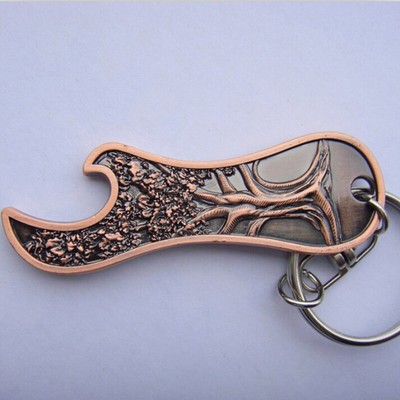 Die Cut Tree Bottle Opener W/ Key Chain