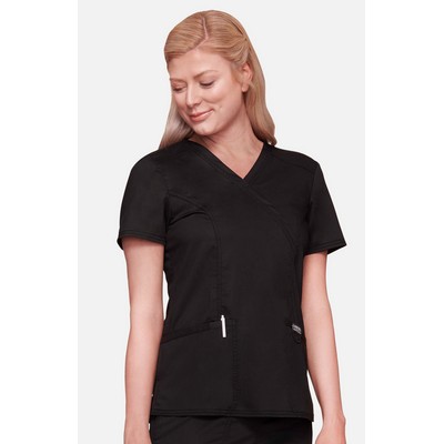 Women's Core Stretch by Cherokee® Workwear Mock Wrap Scrub Top