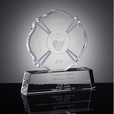 Crystal Maltese Cross Award (6½" x 5¾")