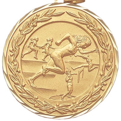 2" K Series Track General Female Runner Die Struck Medal