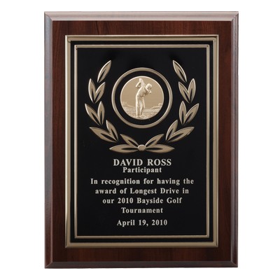 Walnut Finish Plaque w/2" Insert (6"x8")