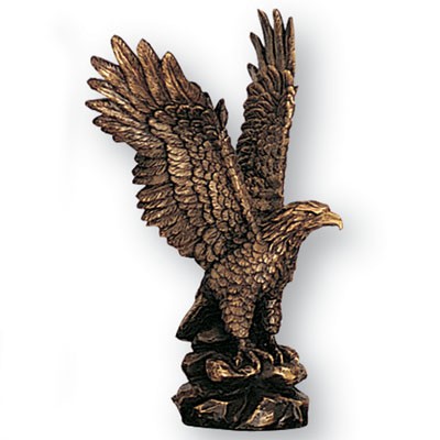 8½" Antique Brass Resin Eagle Figure