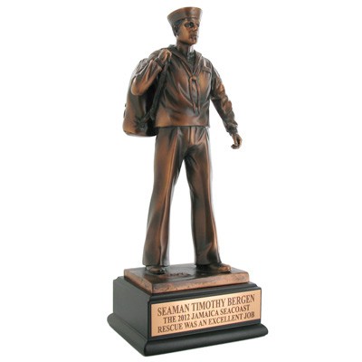 11½" Bronze Electroplated Navy Seaman Trophy