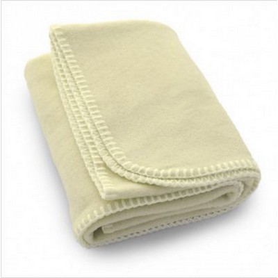 Fleece Baby Blanket - Soft Yellow (Overseas) (30"x40")