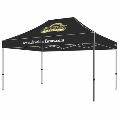 Commercial Steel CL 10x15 Custom Canopy Kit (Full Color Thermal Print, 2 Locations)