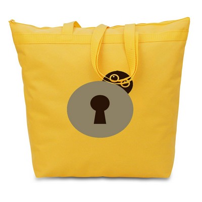 Large Tote Bag w/ Zipper - Gold