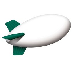 Helium Inflated Blimp, Red, 4 Color (22'L x 7.5'Dia )