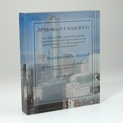 Rectangle Lucite® Embedment Award (5" x 6" x 1")