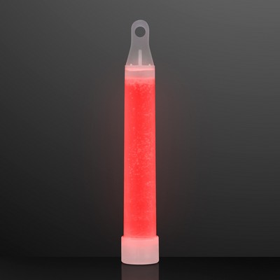 4" Red Mid-Sized Glow Sticks with Lanyard - BLANK