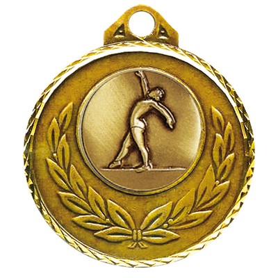 Stock Diamond Wreath 2" Medal -Gymnastics Female