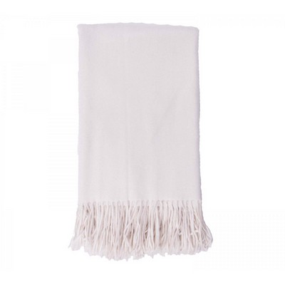 Off White 100% Cashmere Blanket