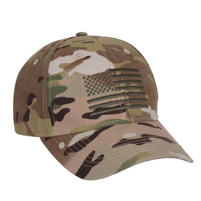 Deluxe Multicam Low Profile Cap W/ U.S. Flag