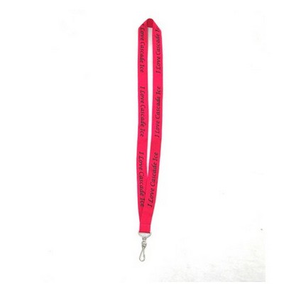 Flat Polyester Lanyard w/J Hook