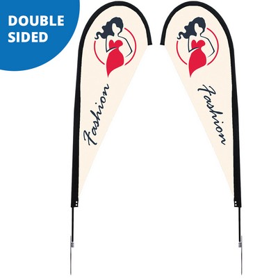 16' Teardrop Flag - Double Sided w/Spike Base (X-Large)