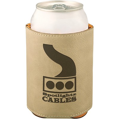 Leatherette Beverage Holder - Light Brown