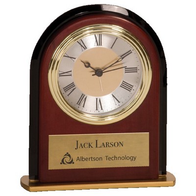 6 1/2" Mahogany Finish Arch Clock