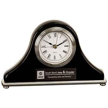 Black Piano Finish Mantel Desk Clock