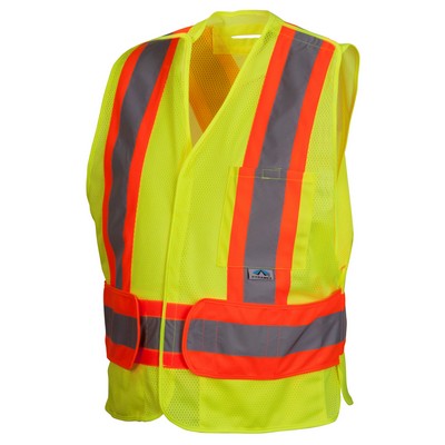 Pyramex Lumen-X Class 2 Non FR Self Extinguishing Hi Vis Lime Safety Vest