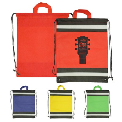 Non-Woven Reflective Drawstring Bags