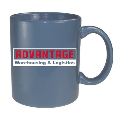 11 Oz. Vitrified C-Handle Mug (Blue)