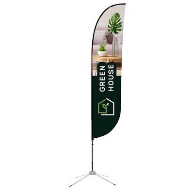 9ft Convex Shape Feather Flag - 1 Side Imprint