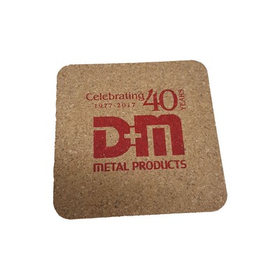 4" x 4" - Cork Coasters - Heavy Duty Premium Square