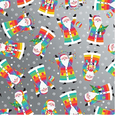 Rainbow Santa Gift Wrap