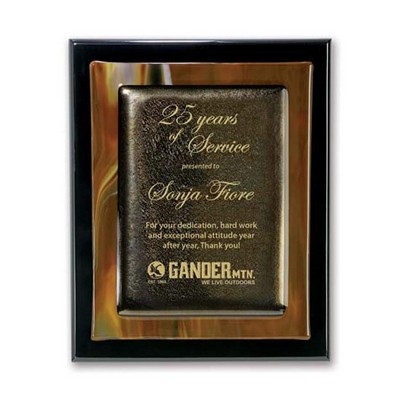 Metallic Fusion Plaque - Brown/Ebony 9"x12"