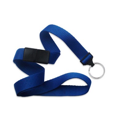 5/8" Blank Breakaway Lanyard w/Split Ring (Royal Blue)