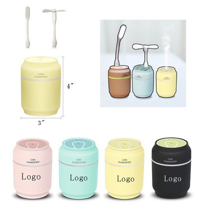 Multifunction 3 in 1 Portable USB Can Shape Humidifier