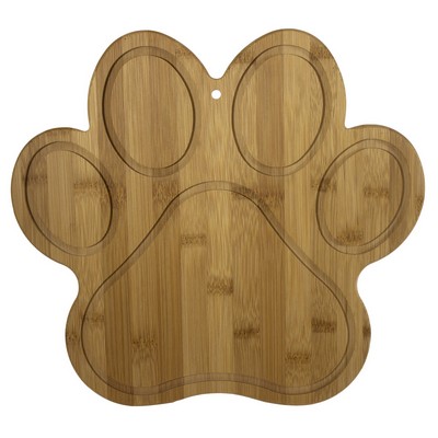 10" x 11" - Bamboo Paw Print Cutting Boards Wood