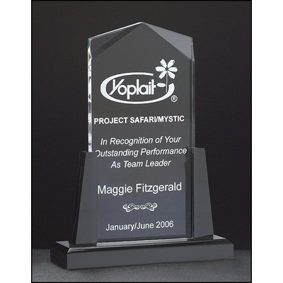 Spire Series Clear Acrylic Upright Award w/Black Acrylic Base (6.5"x 9")