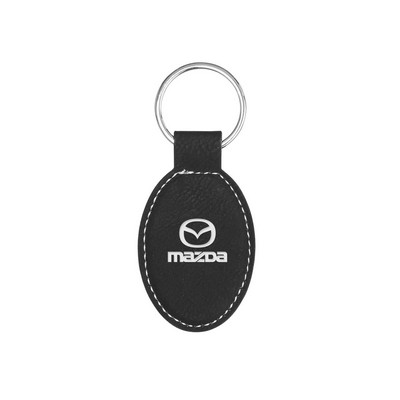 Key Chain - Oval Vegan Leather