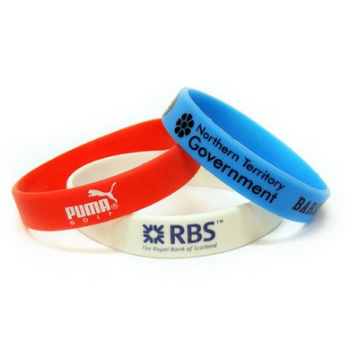 Custom Silk Screen Silicone Wristband