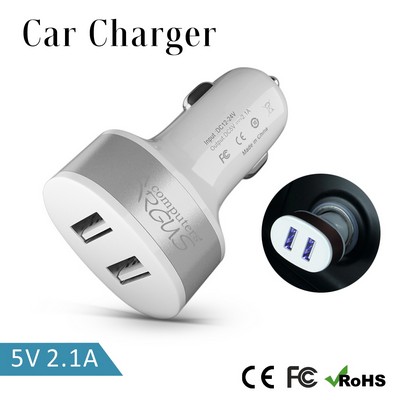 2.1A Dual Port USB Cigarette Lighter charger