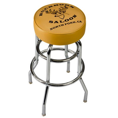 Double Ring Swivel Backless Bar Stool