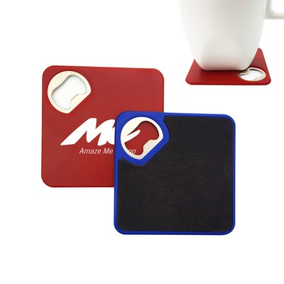 Square Coaster w/Bottle Opener