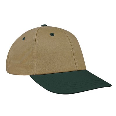 USA Made Low Style Two Tone Brushed Cap w/Eyelets and Hook & Loop Closure