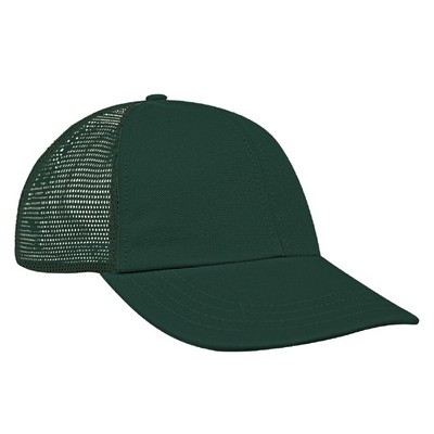 USA Made Solid Mesh Back Brushed Front Dad Cap w/Hook & Loop Closure