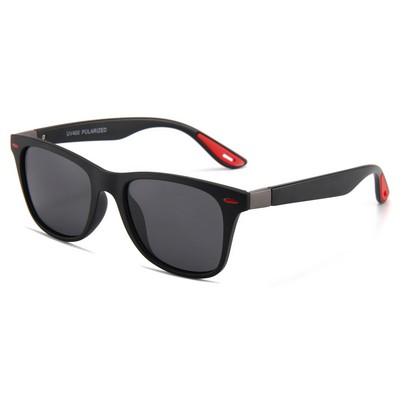 Recycled Sunglasses - Smoke Lenses - Black Frames