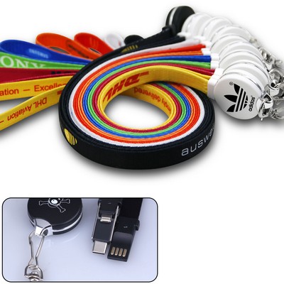 3-in-1 Round Lanyard Charging Cable