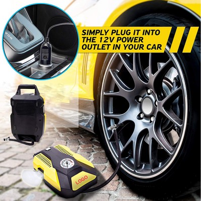 Tire Inflator Pump w/Flashlight