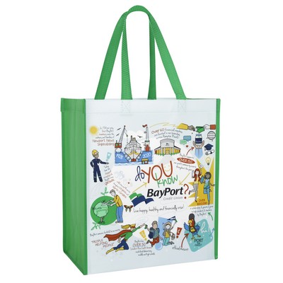 Custom 140g Double Laminated Non-Woven PP Tote Bag 13"x15"x8"