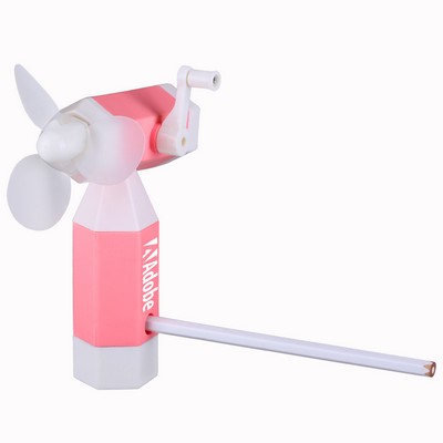 Hand-Driven Fan & Pencil Sharpener