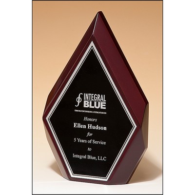 4.25" x 7.875" High Gloss Rosewood Diamond Award