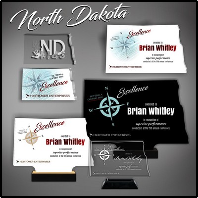 10" North Dakota Black Budget Acrylic Award