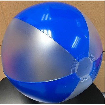 16" Inflatable Opaque Frosted & Solid Blue Beach Ball