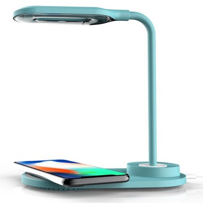 LED Desk Lamp with Wireless Charger, USB Charging Port,