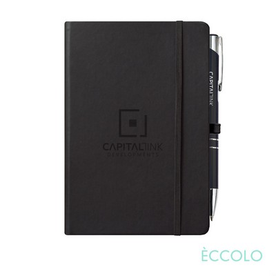 Eccolo® Cool Journal/Clicker Pen - (M) Black