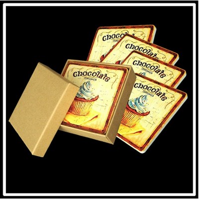 4 Square Coaster Gift Box Set